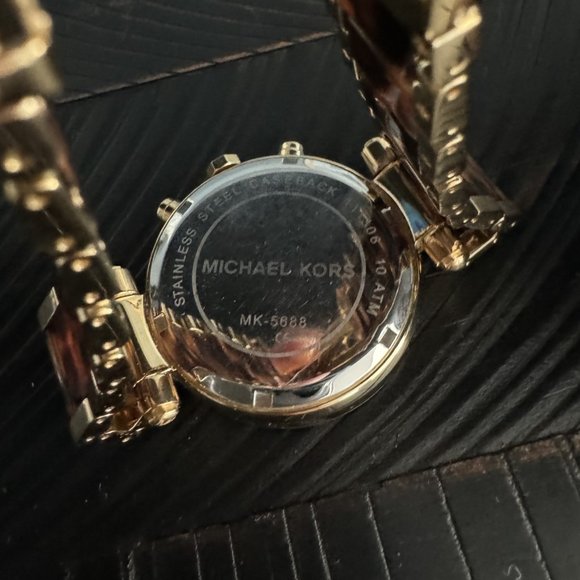 Michael Kors Parker Gold-Tone Tortoise Acetate Watch - Picture 2 of 5